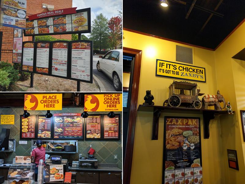 Zaxbys Chicken Fingers & Buffalo Wings Menu