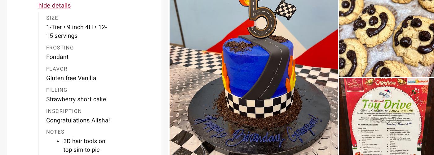 Conti's Pastry Shoppe Menu