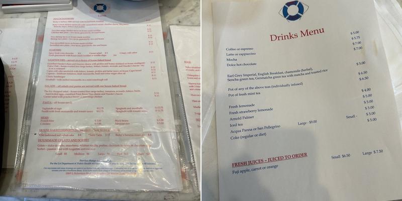 Dolce Isola - The Ivy Bakery Menu