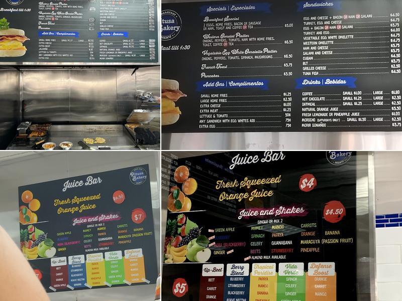 Pitusa Bakery Menu