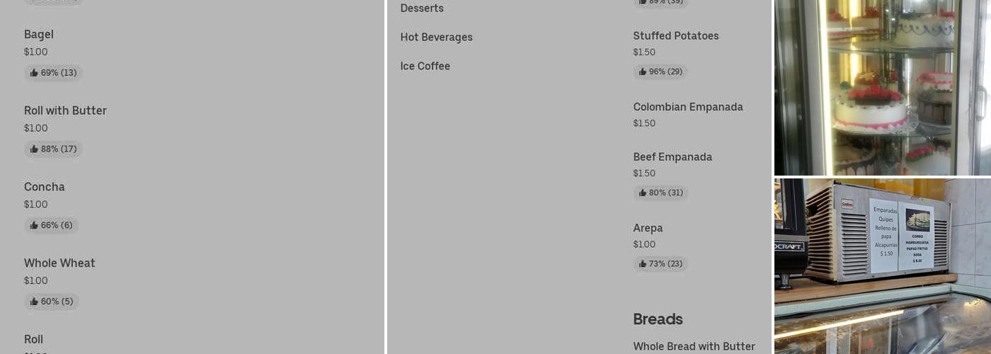Biarritz Bakery Menu