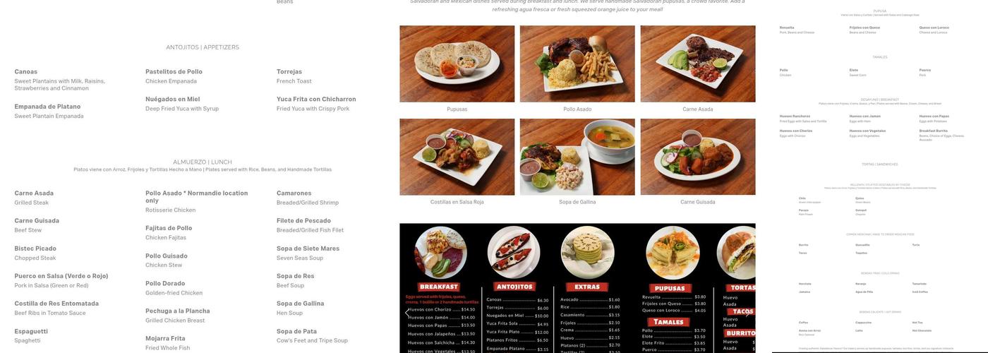 Continental Bakery Menu