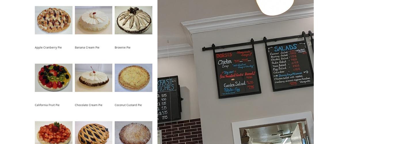 Dorsi's Bakery Menu