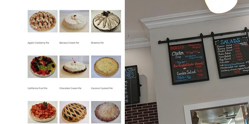 Dorsi's Bakery Menu
