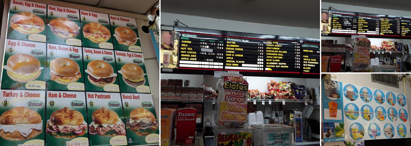 Lucky Donuts and Croissants Menu