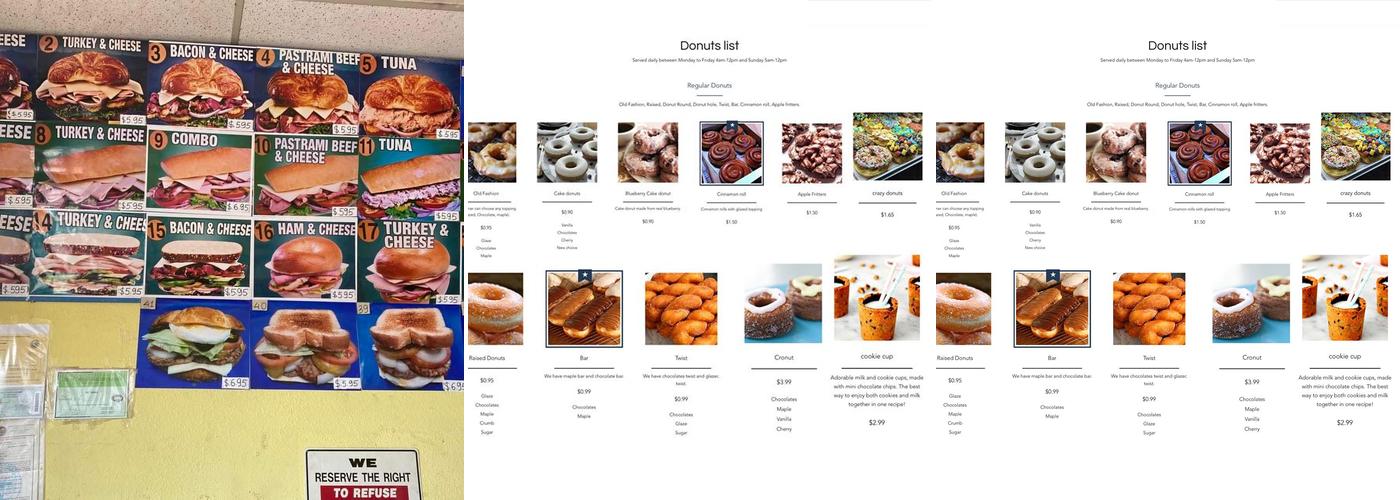 Daily Fresh Donuts Menu