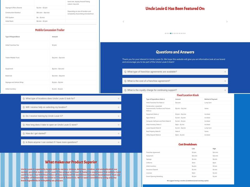 Uncle Louie G’s Italian Ice & Ice Cream Menu