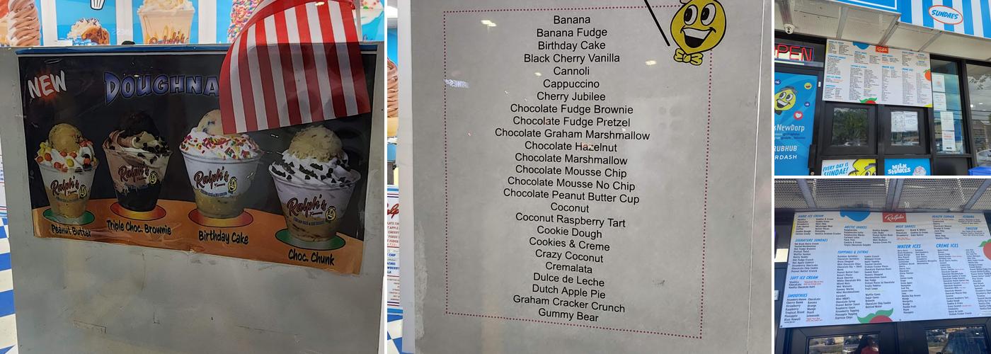 Ralph's Famous Italian Ices Menu