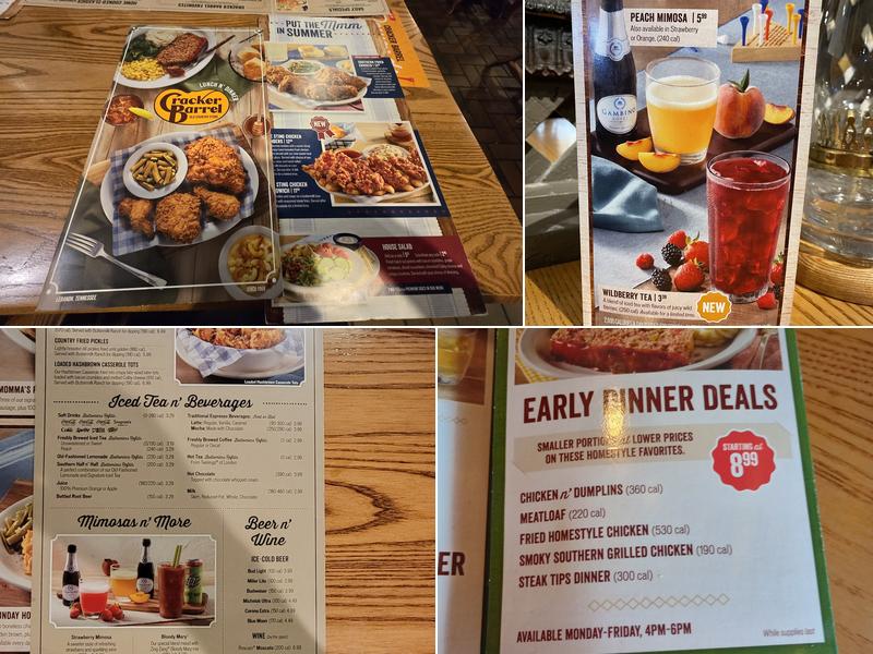 Cracker Barrel Old Country Store Menu