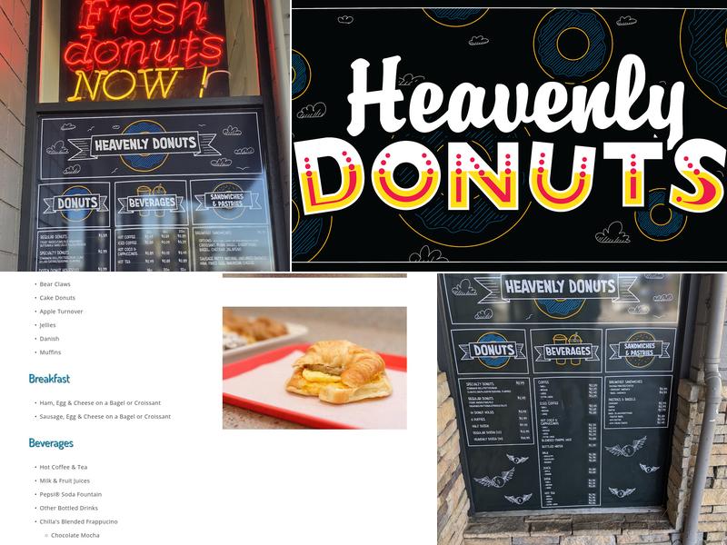 Heavenly Donuts Menu