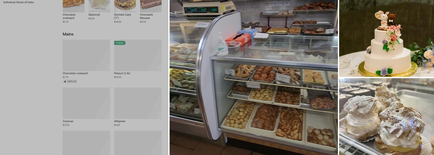 Nita's European Bakery Menu