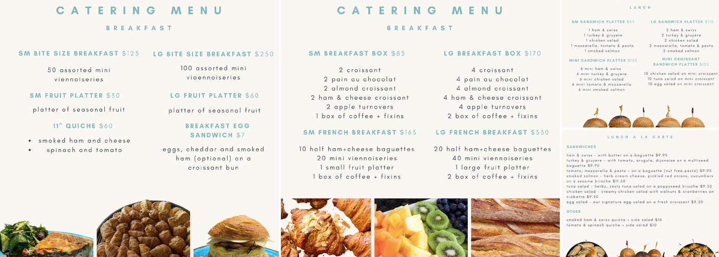 Eclair Bakery + Cafe Menu