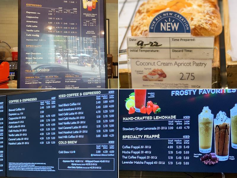 Paris Baguette Menu
