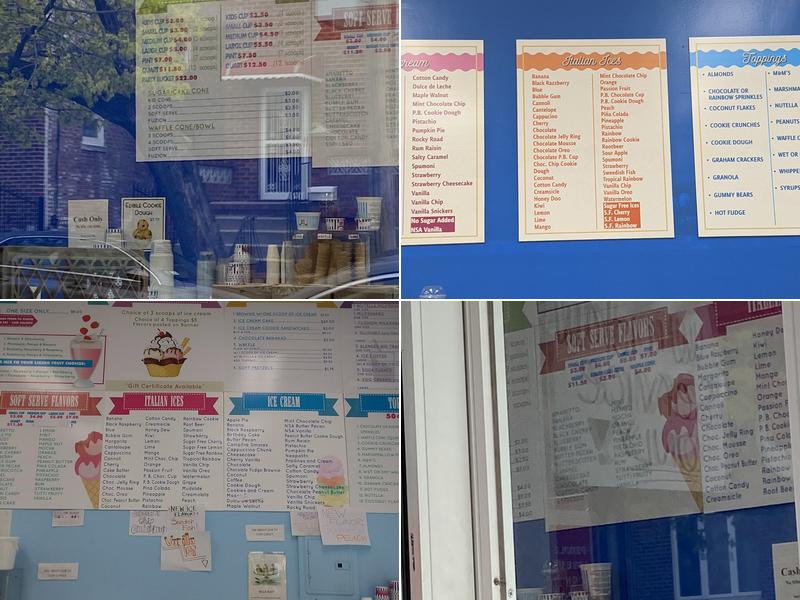 Isabella's Italian Ices & Ice Cream Menu