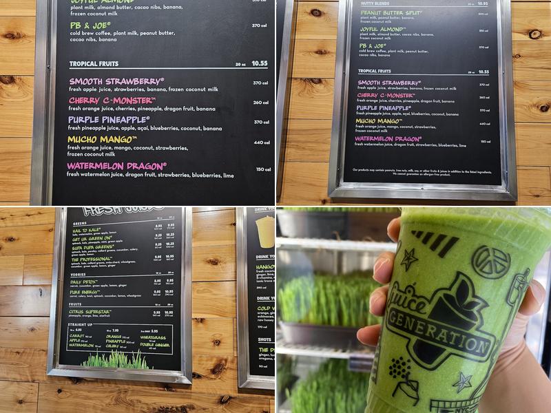 Juice Generation Menu