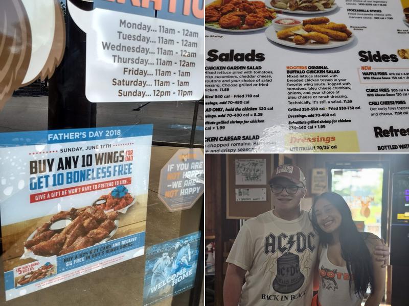 Hooters Menu