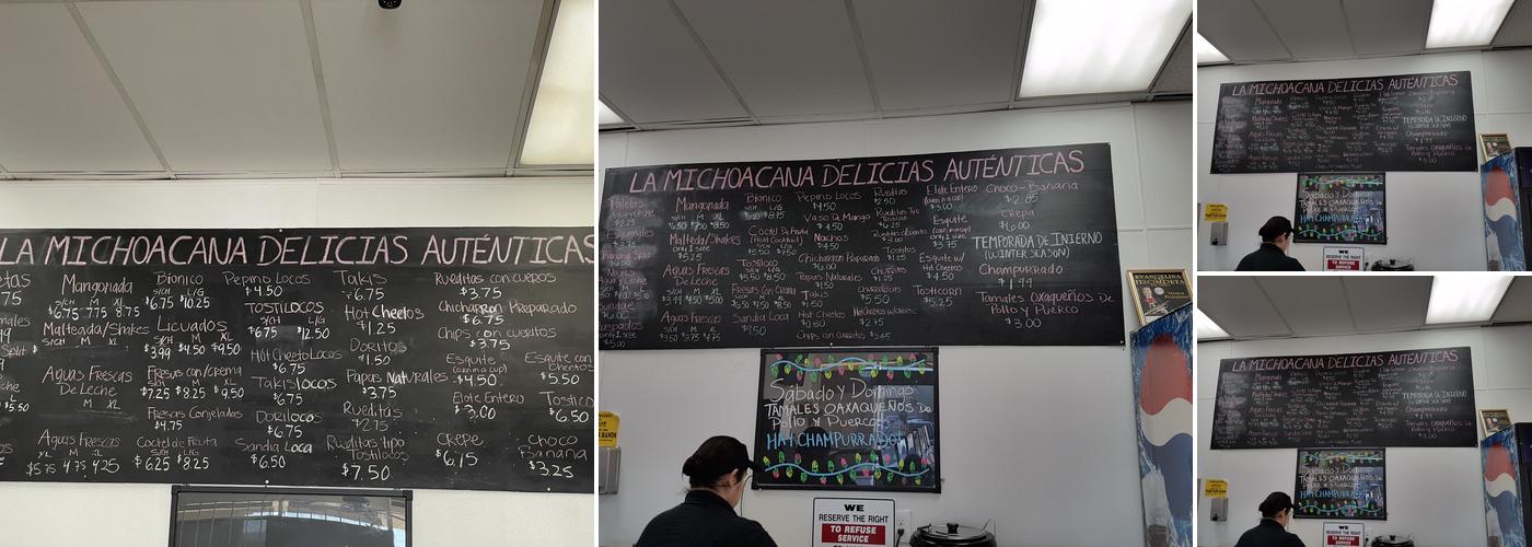 La Michoacana Menu
