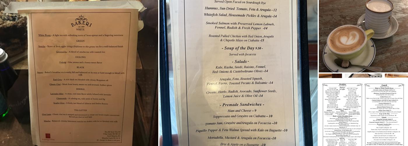 Bakeri Menu