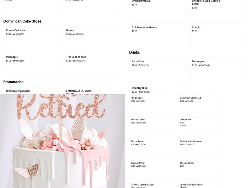 Sweet Occasions Bakery Menu