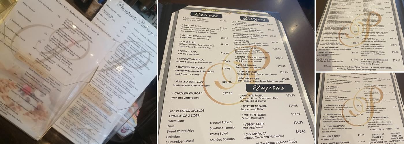 Panepinto bakery Menu