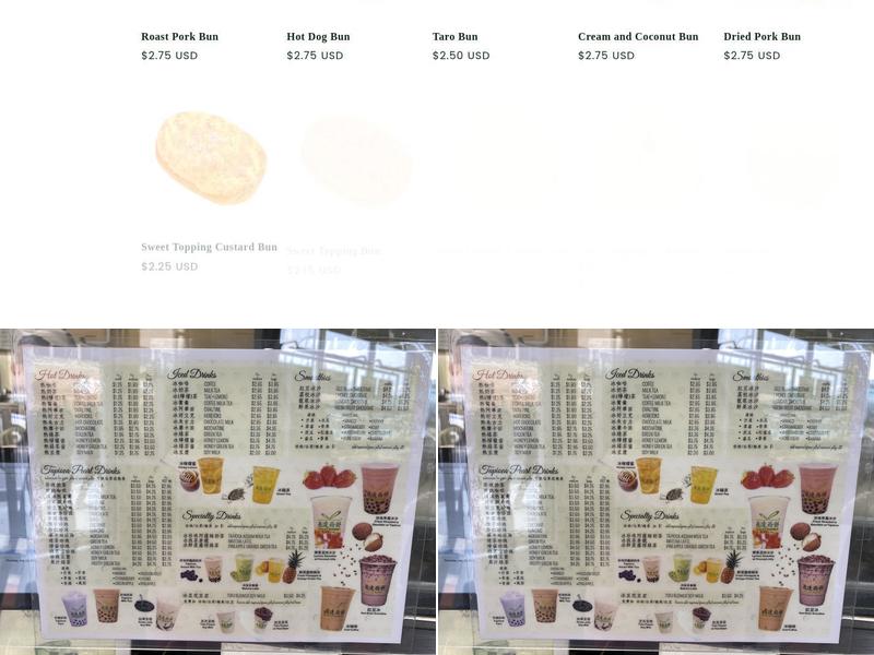 Fay Da Bakery Menu