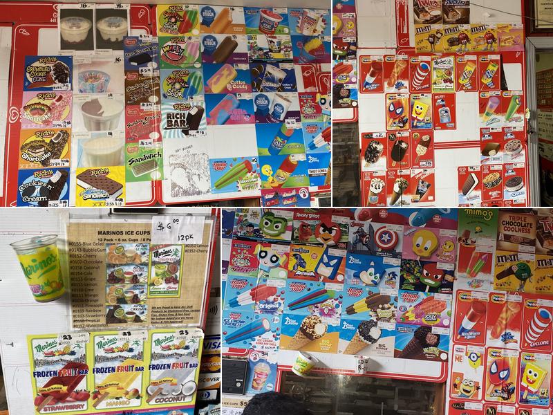 Marina Ice Cream Co Menu