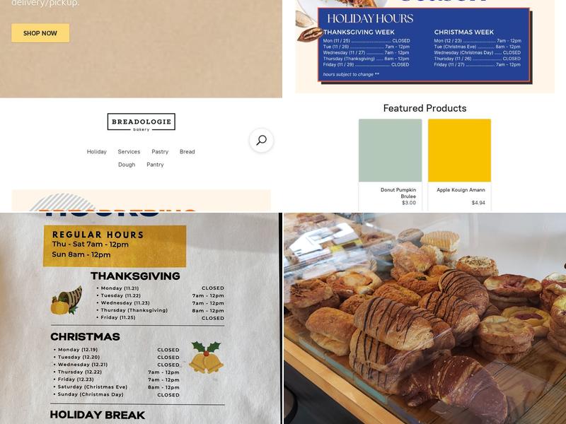 Breadologie Bakery Menu