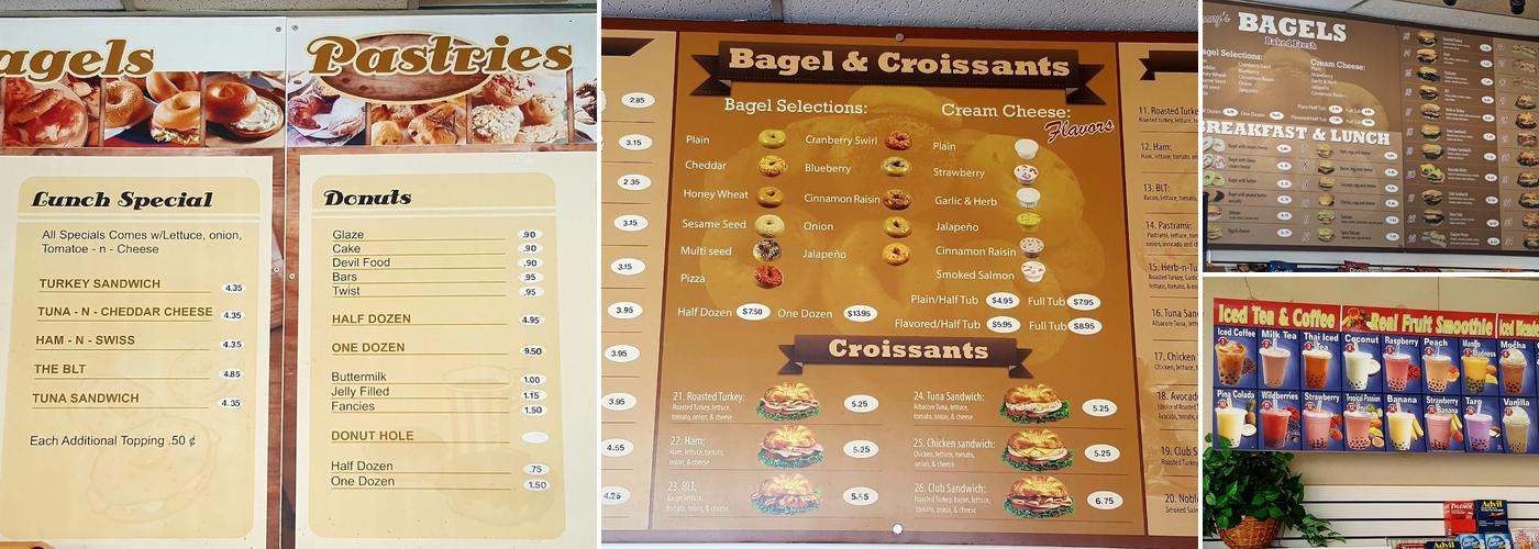 Choony's Donuts & Bagel Co. Menu