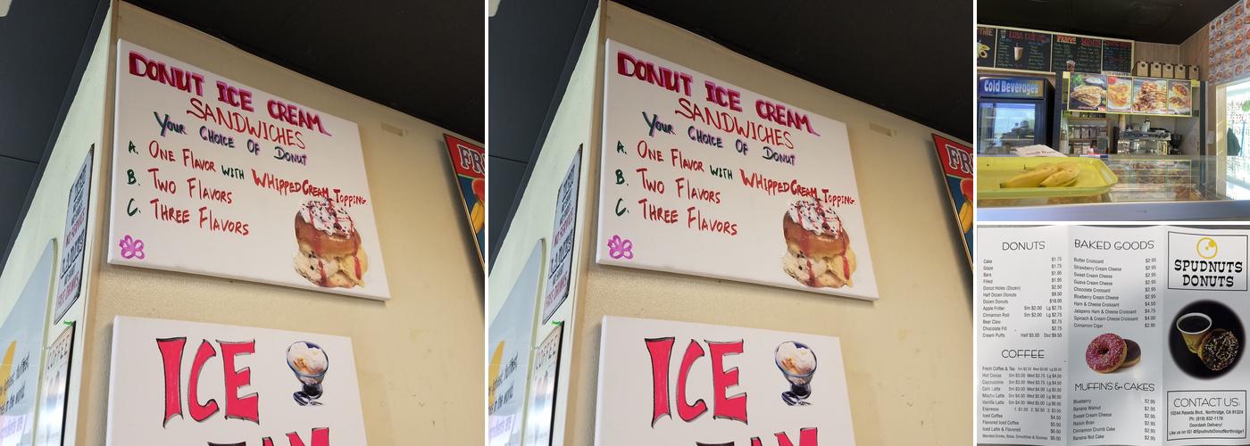 Spudnuts Donuts Menu