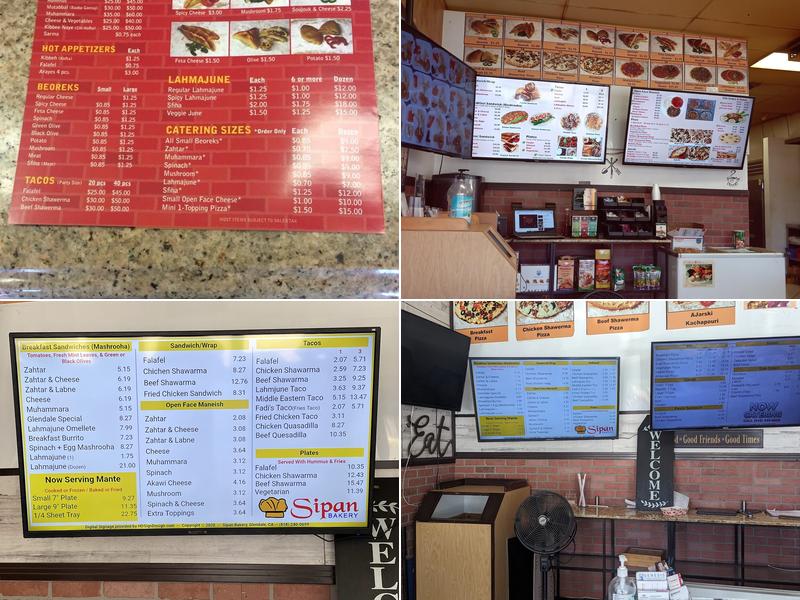 Sipan Bakery Menu