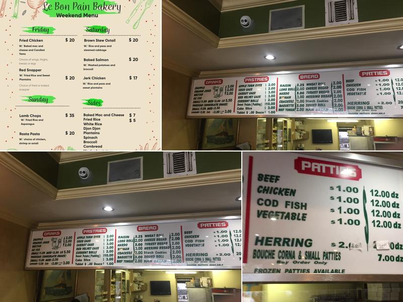 Le Bon Pain Bakery Menu