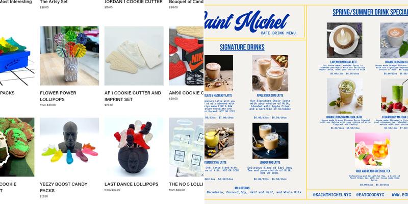 Saint Michel Cafe Menu