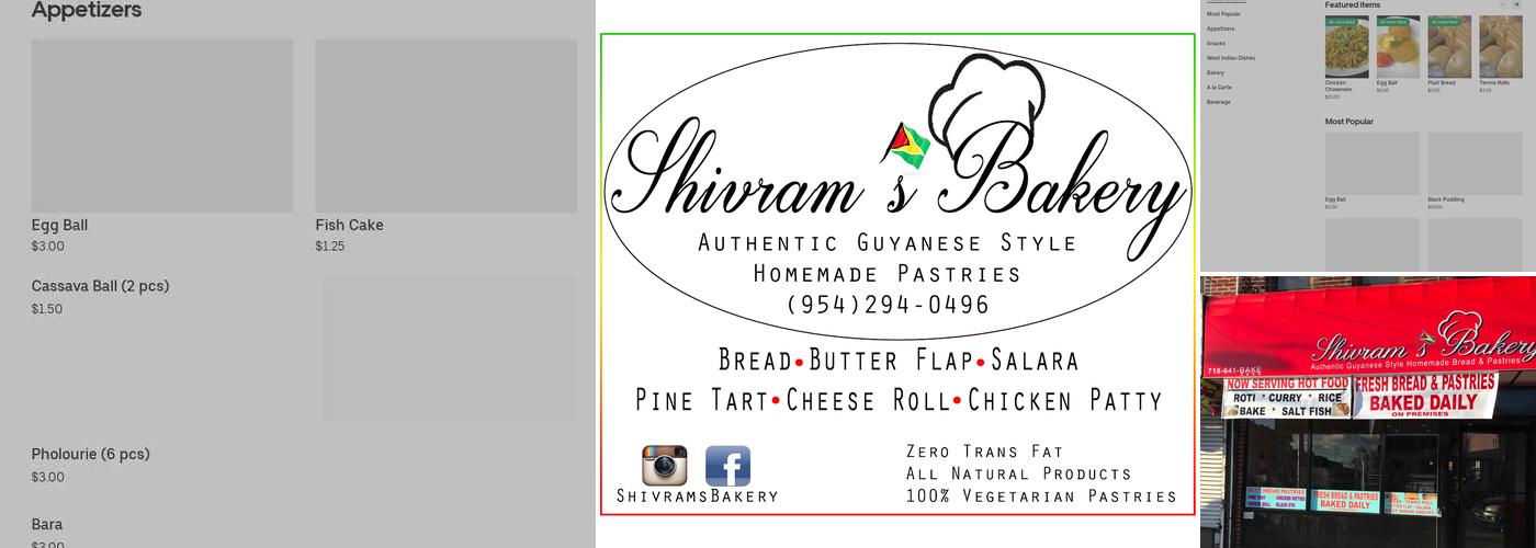 Shivram's Bakery Menu
