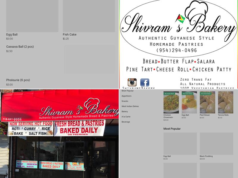 Shivram's Bakery Menu