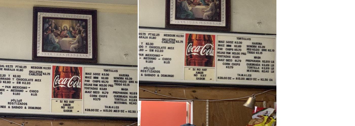 La Central Bakery Menu