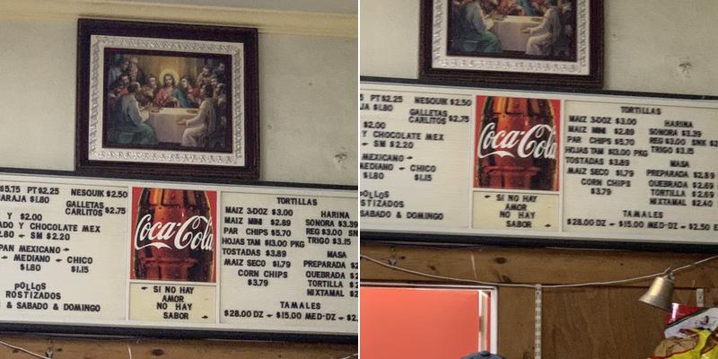 La Central Bakery Menu