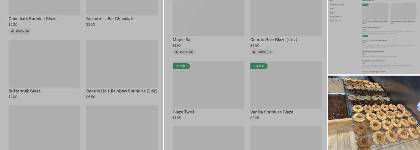 Master's Donuts Menu