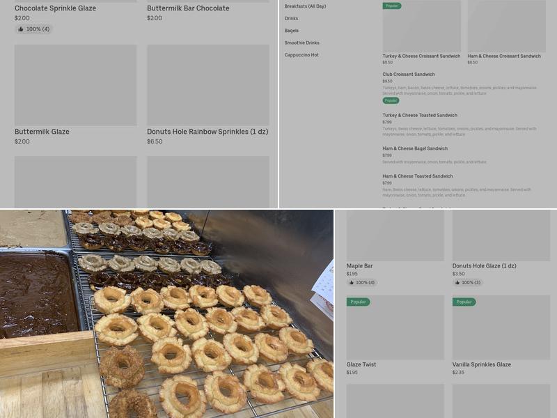 Master's Donuts Menu