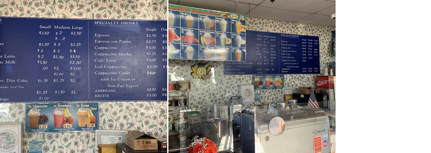 Spudnut Doughnuts Menu