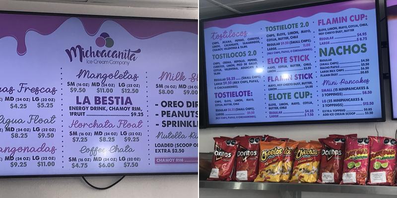Michoacanita Ice Cream Company Menu