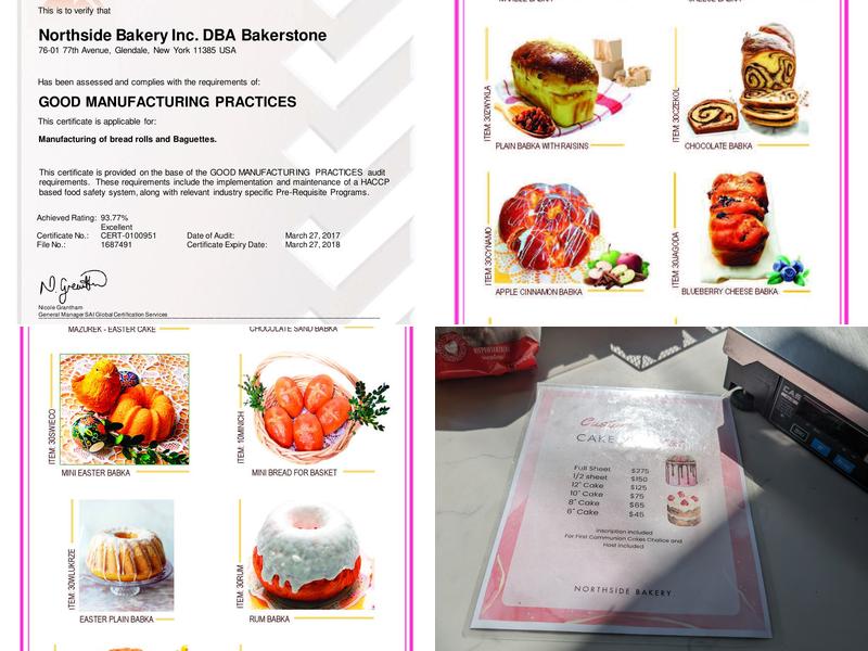 Northside Bakery Menu