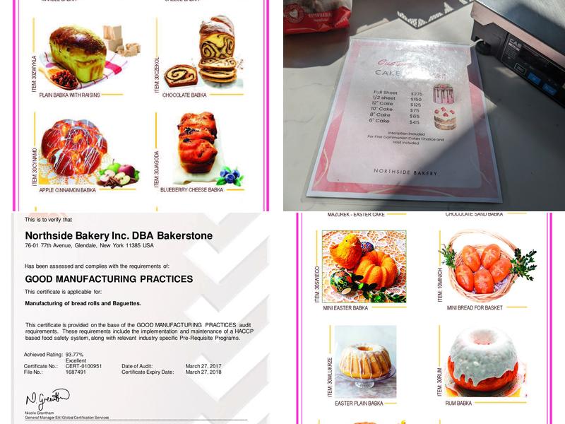 Northside Bakery Menu