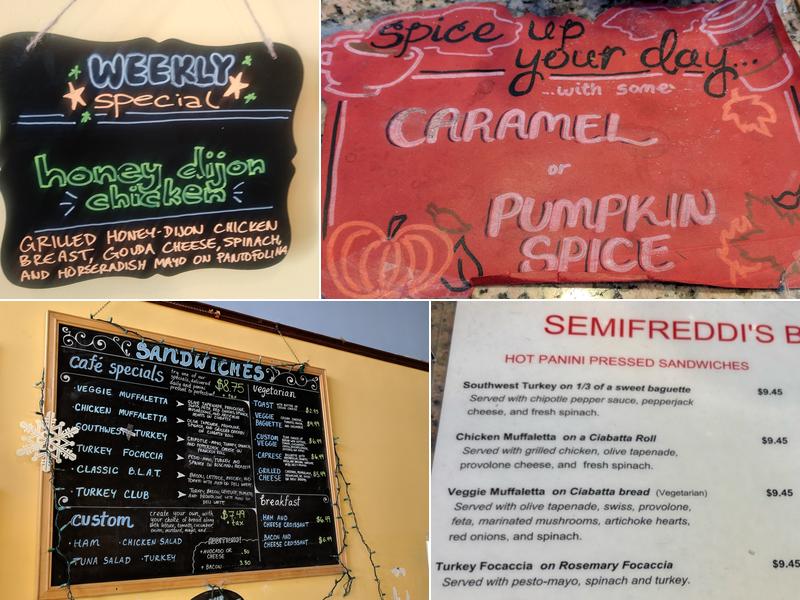 Semifreddi's Bakery Menu