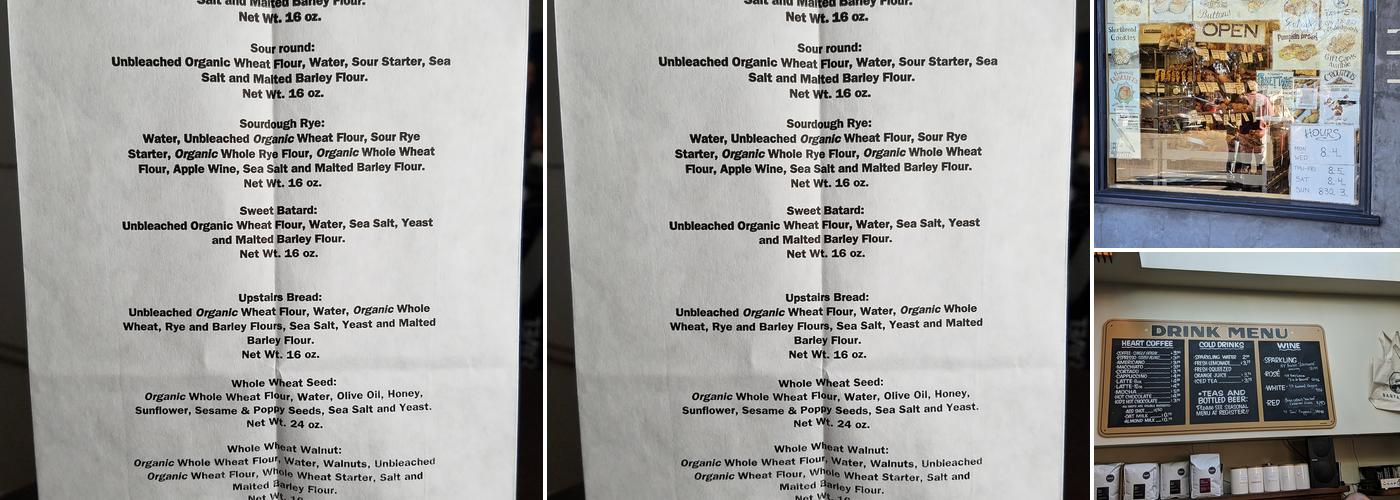Acme Bread Menu