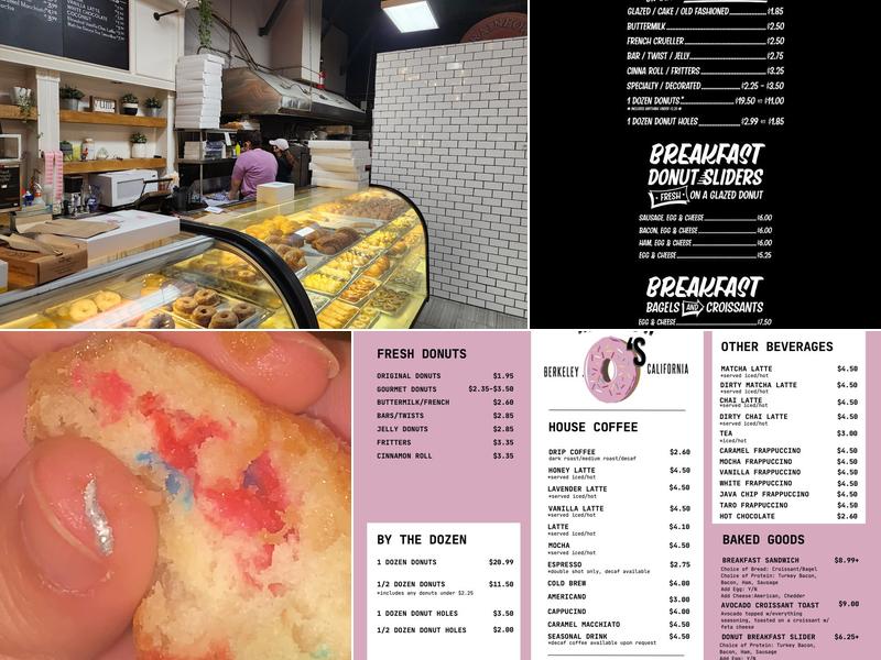 Rainbow Donuts Menu