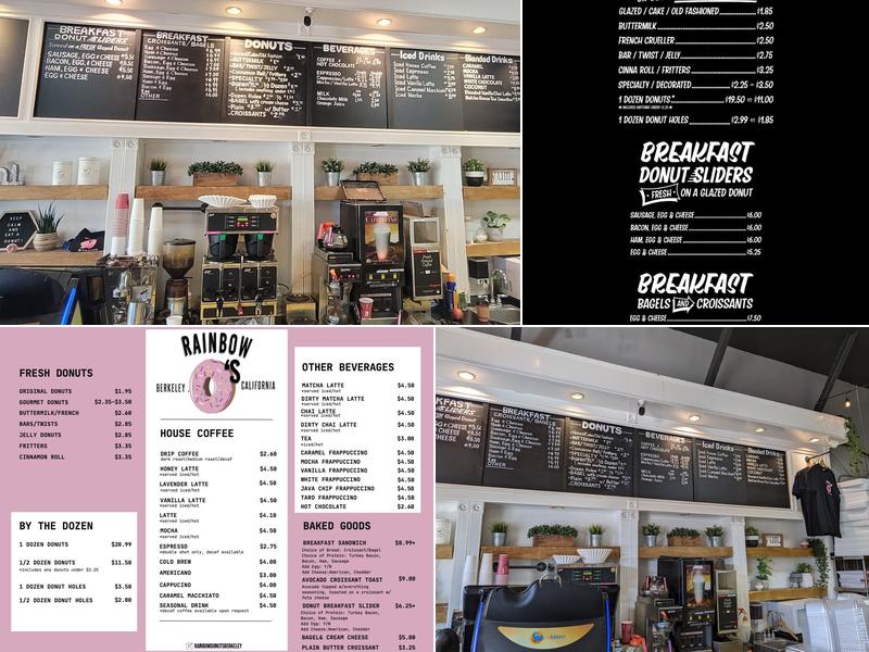 Rainbow Donuts Menu