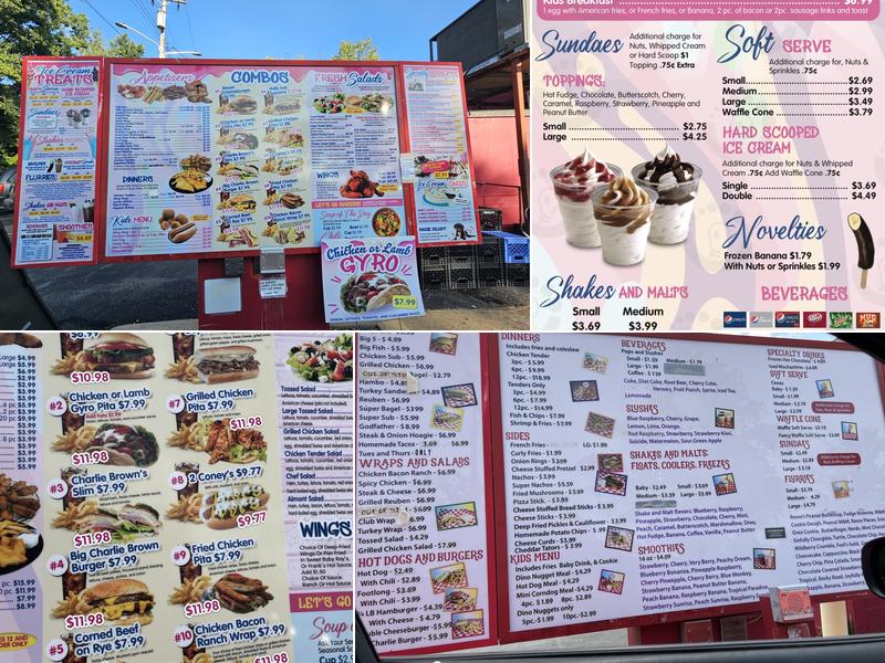 Charlie Brown Creme Cone Menu