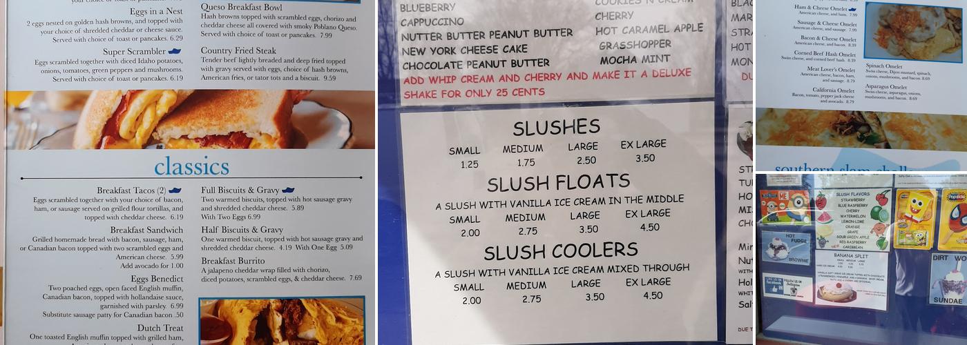 Dairy Ranch Menu