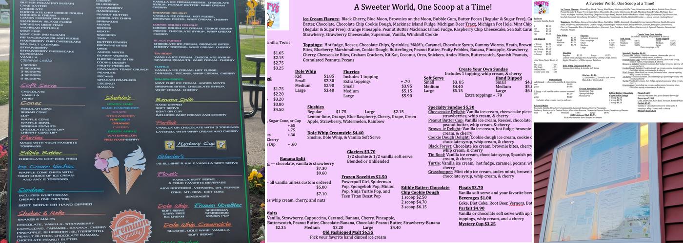 Frosty's Menu