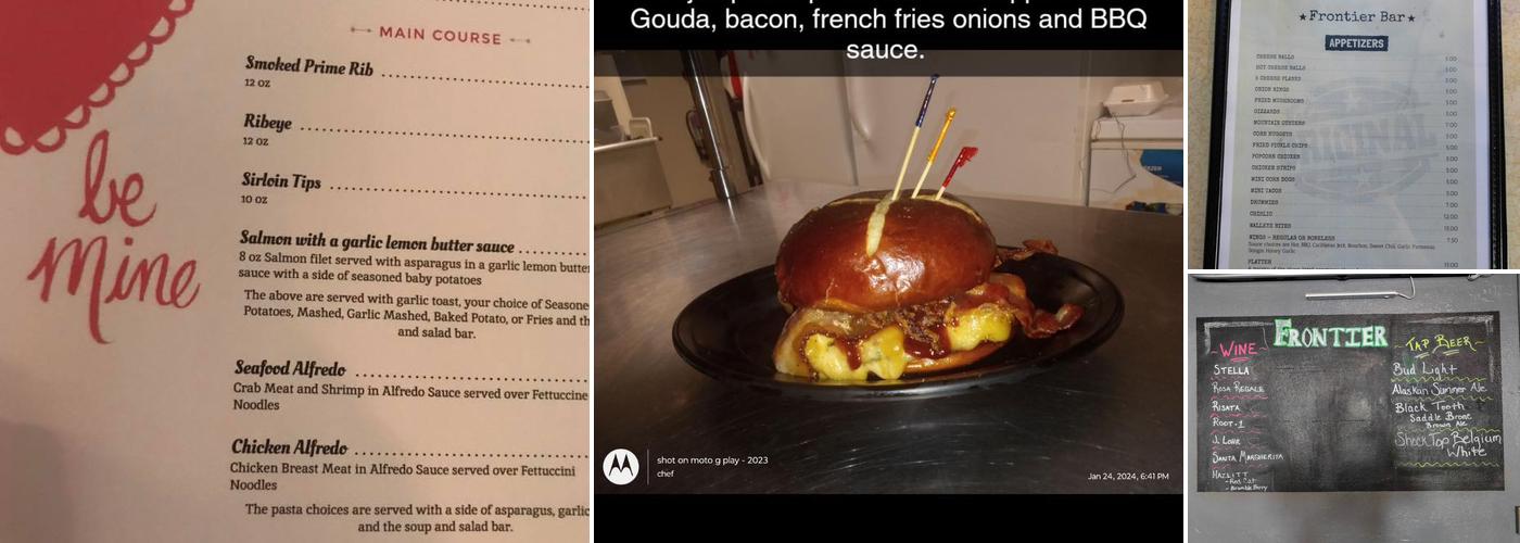 Frontier Bar Menu